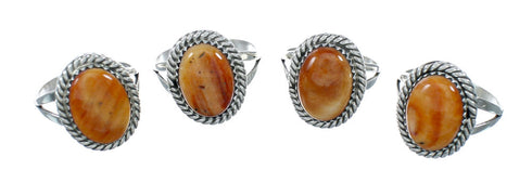 Oyster Shell Sterling Silver Native American Ring Size 7-1/2 JX131087